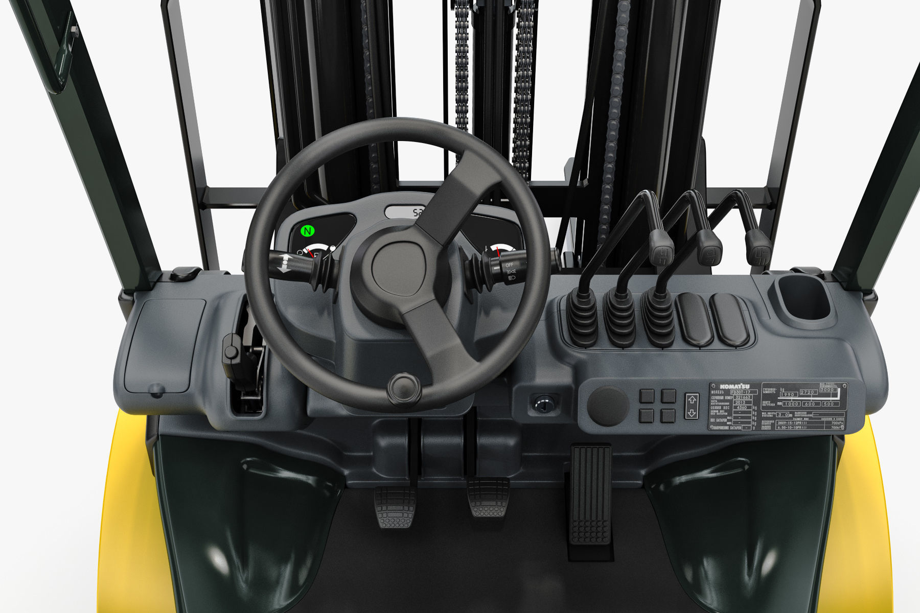 Forklift Komatsu BX50 3D model_14