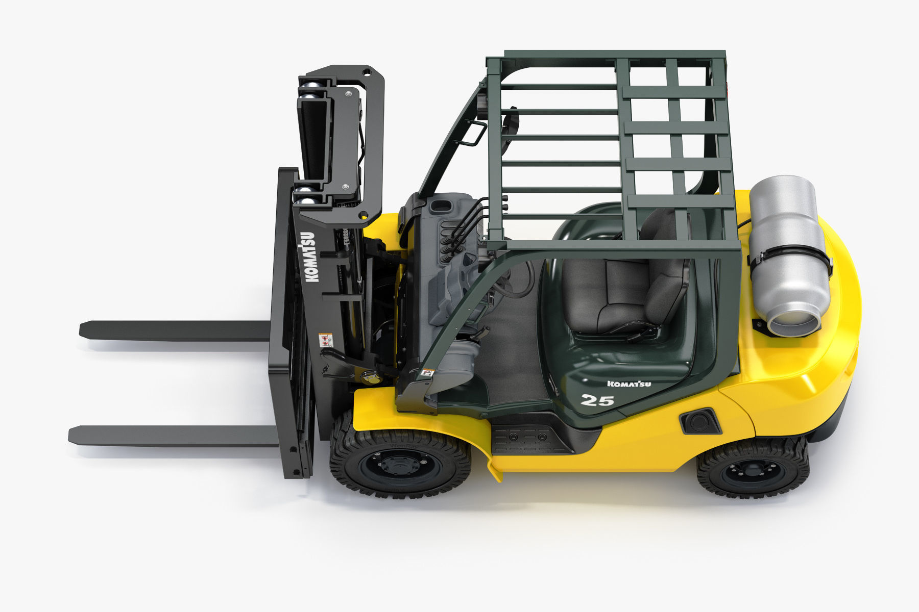Forklift Komatsu BX50 3D model_9