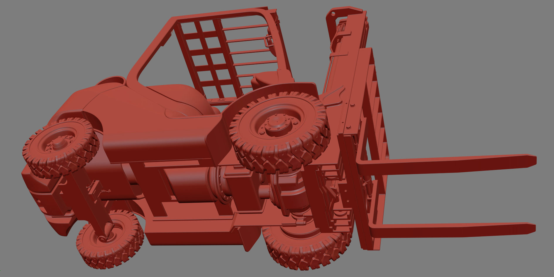 Forklift Komatsu BX50 3D model_24