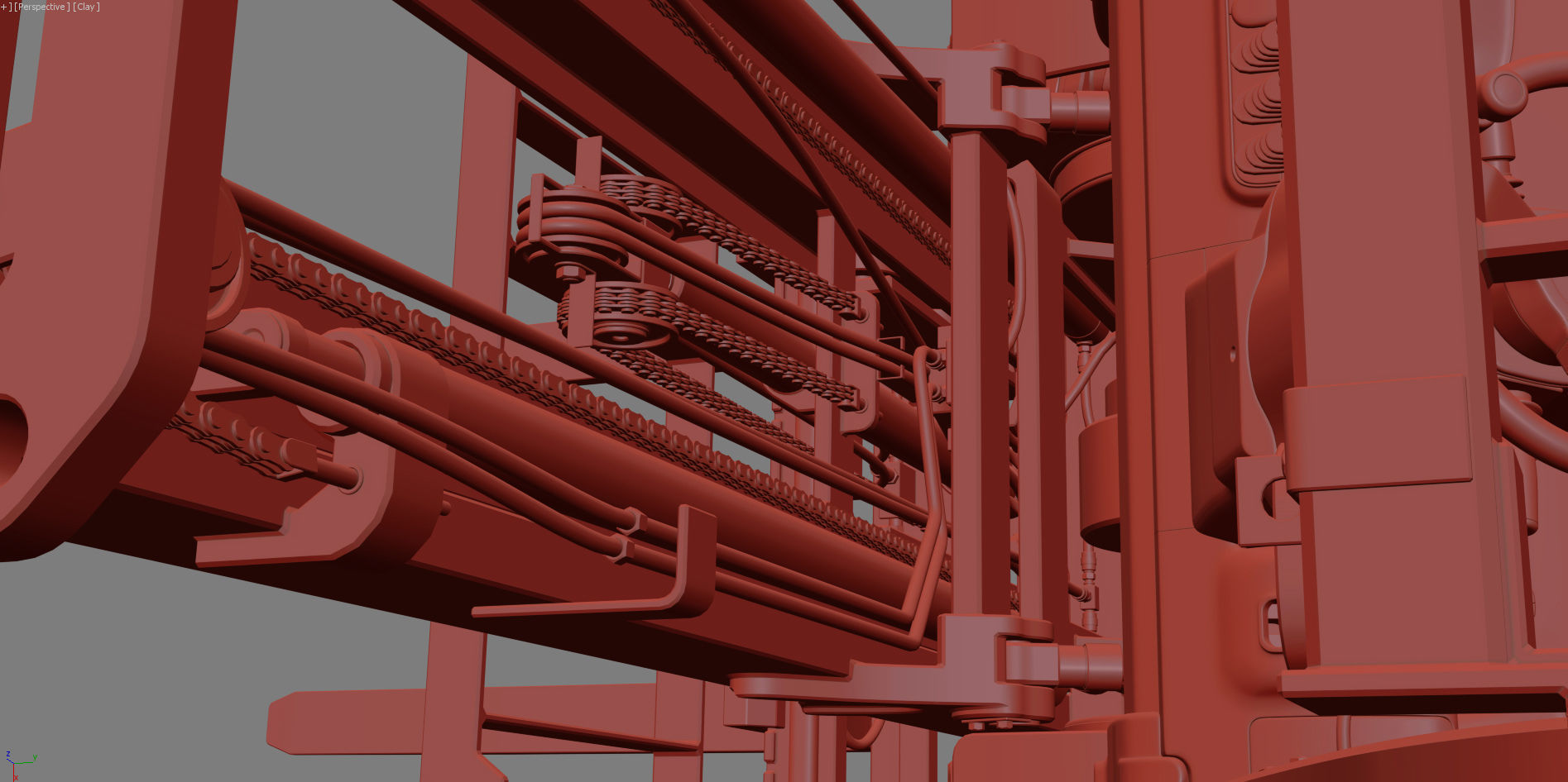 Forklift Komatsu BX50 3D model_28