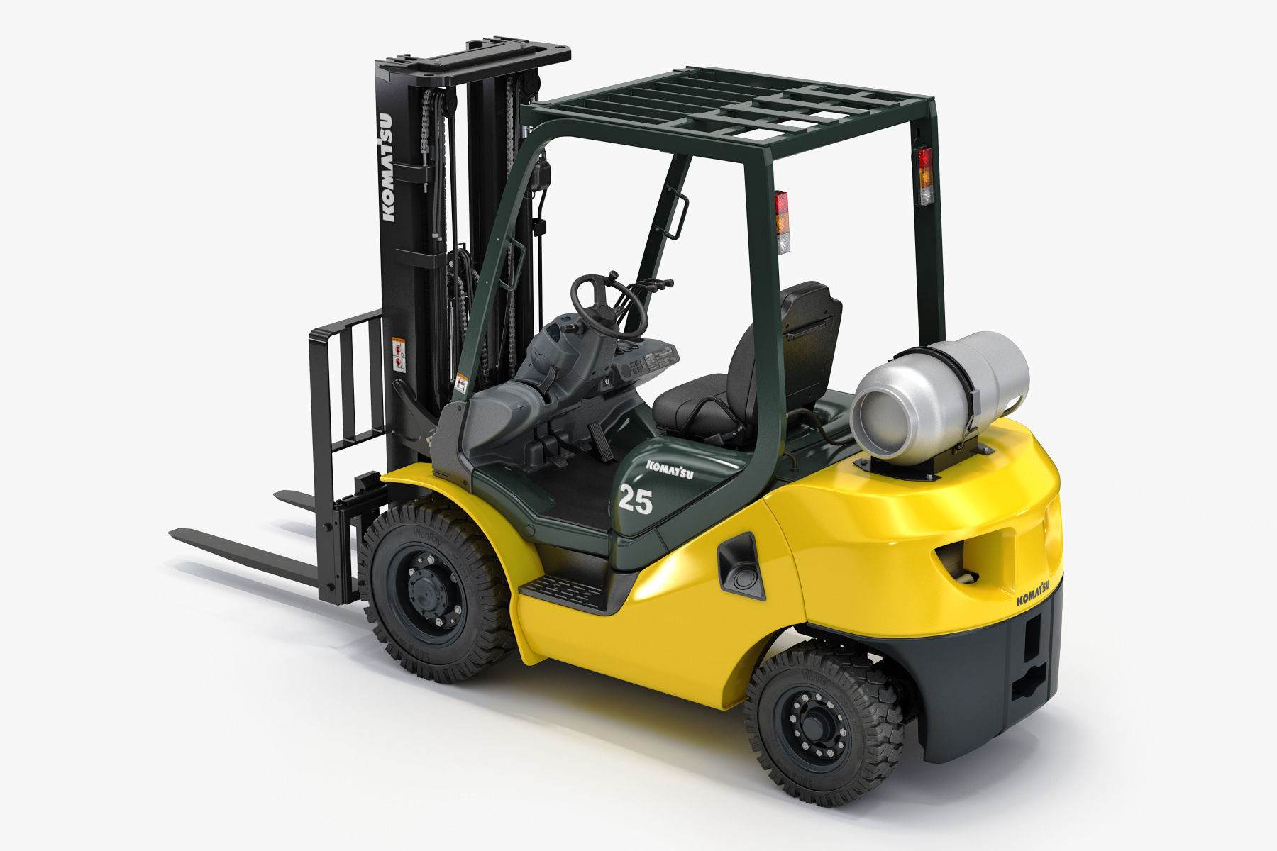 Forklift Komatsu BX50 3D model_3