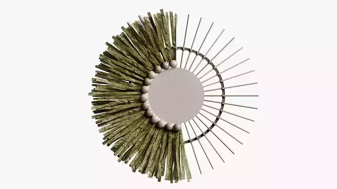 Handmade Raffia Mirror