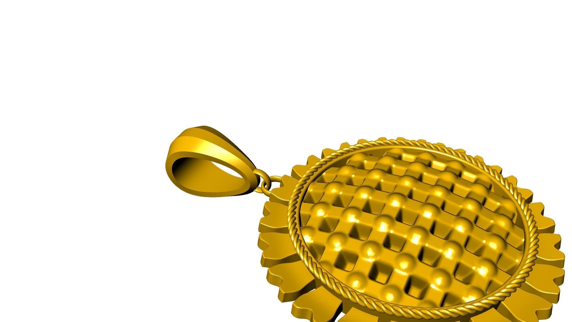 marigold pendant stl verified 3D print model_10