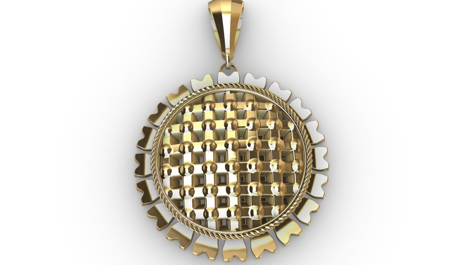 marigold pendant stl verified 3D print model_14