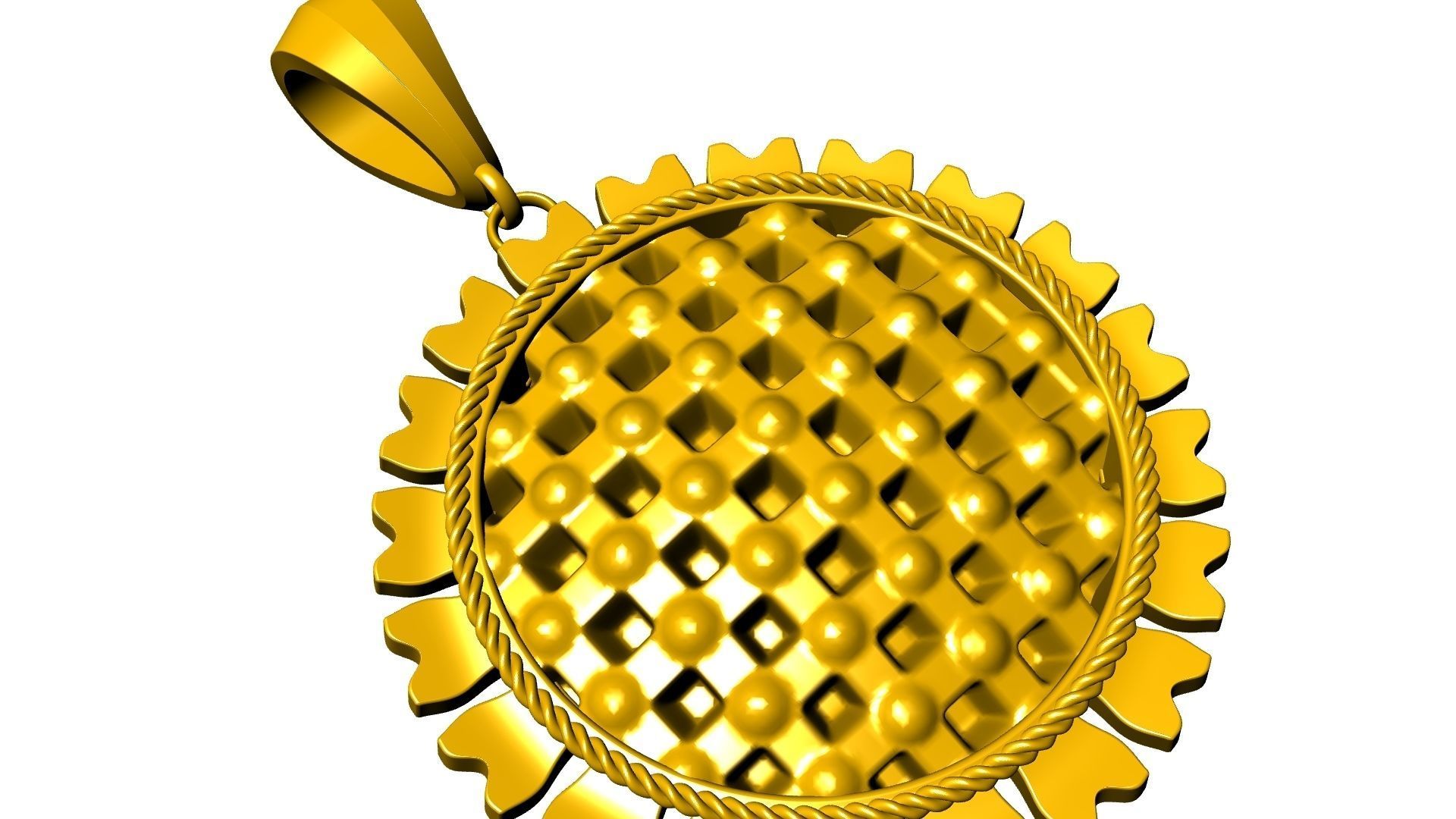 marigold pendant stl verified 3D print model_1