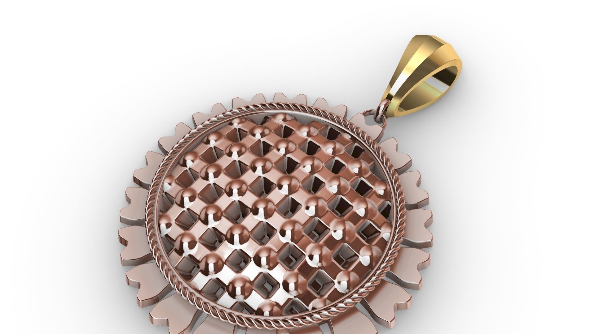 marigold pendant stl verified 3D print model_15