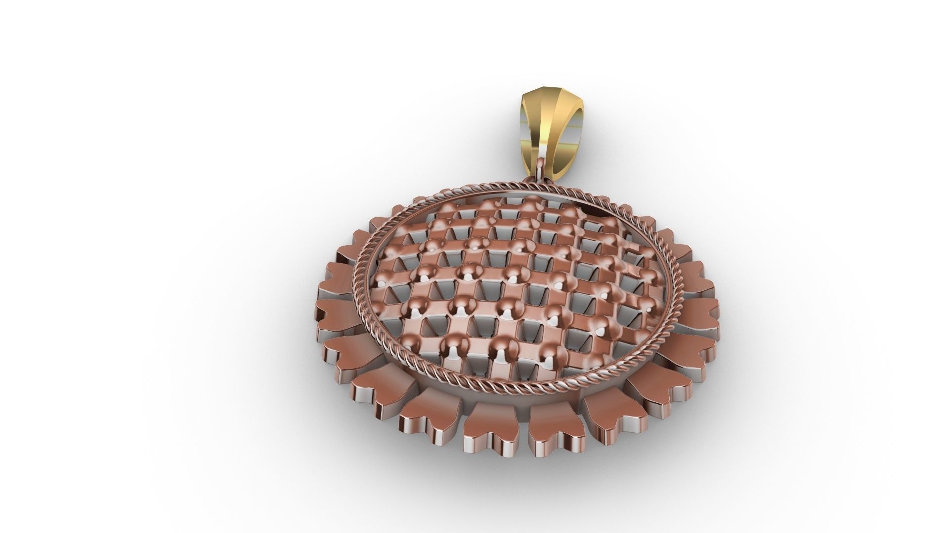 marigold pendant stl verified 3D print model_16