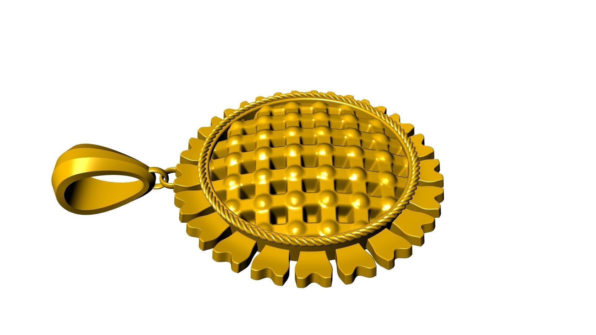 marigold pendant stl verified 3D print model_2