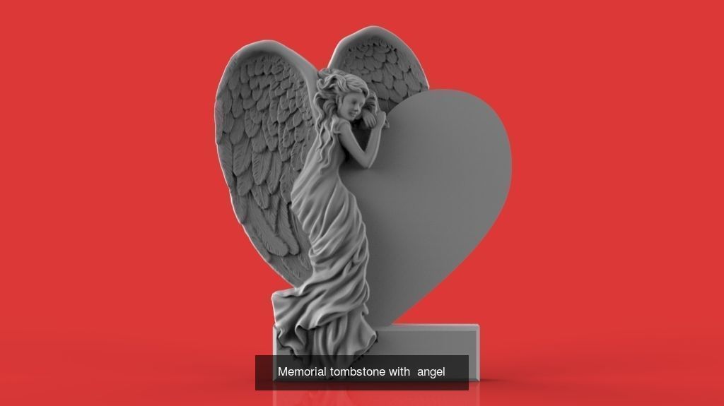Angel Monuments 3D Model Set  3D Model Collection_2