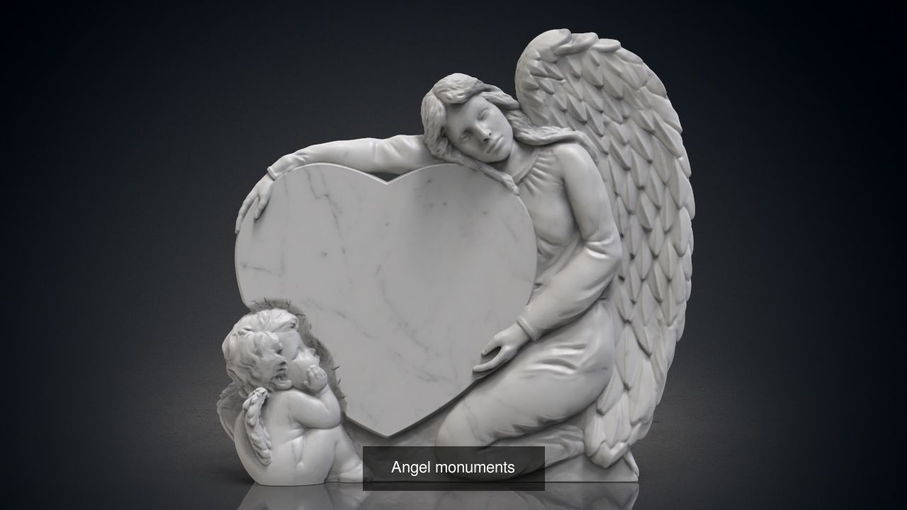 Angel Monuments 3D Model Set  3D Model Collection_5