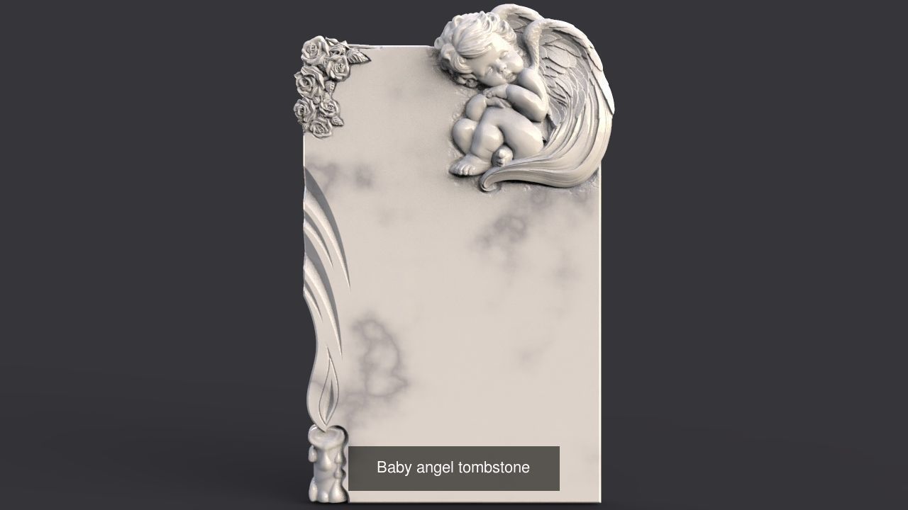 Angel Monuments 3D Model Set  3D Model Collection_9