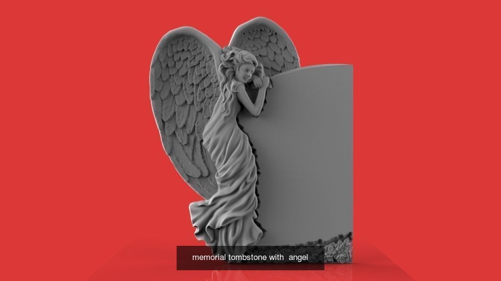 Angel Monuments 3D Model Set  3D Model Collection_1