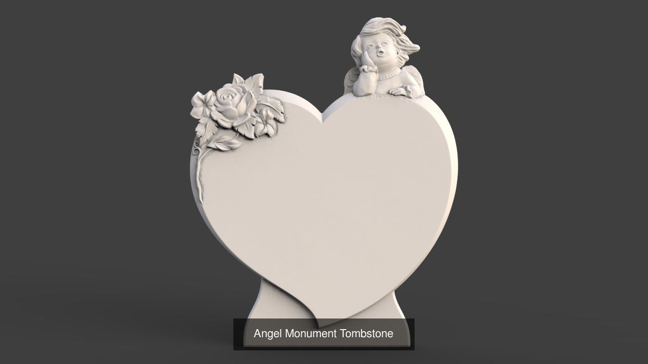 Angel Monuments 3D Model Set  3D Model Collection_7