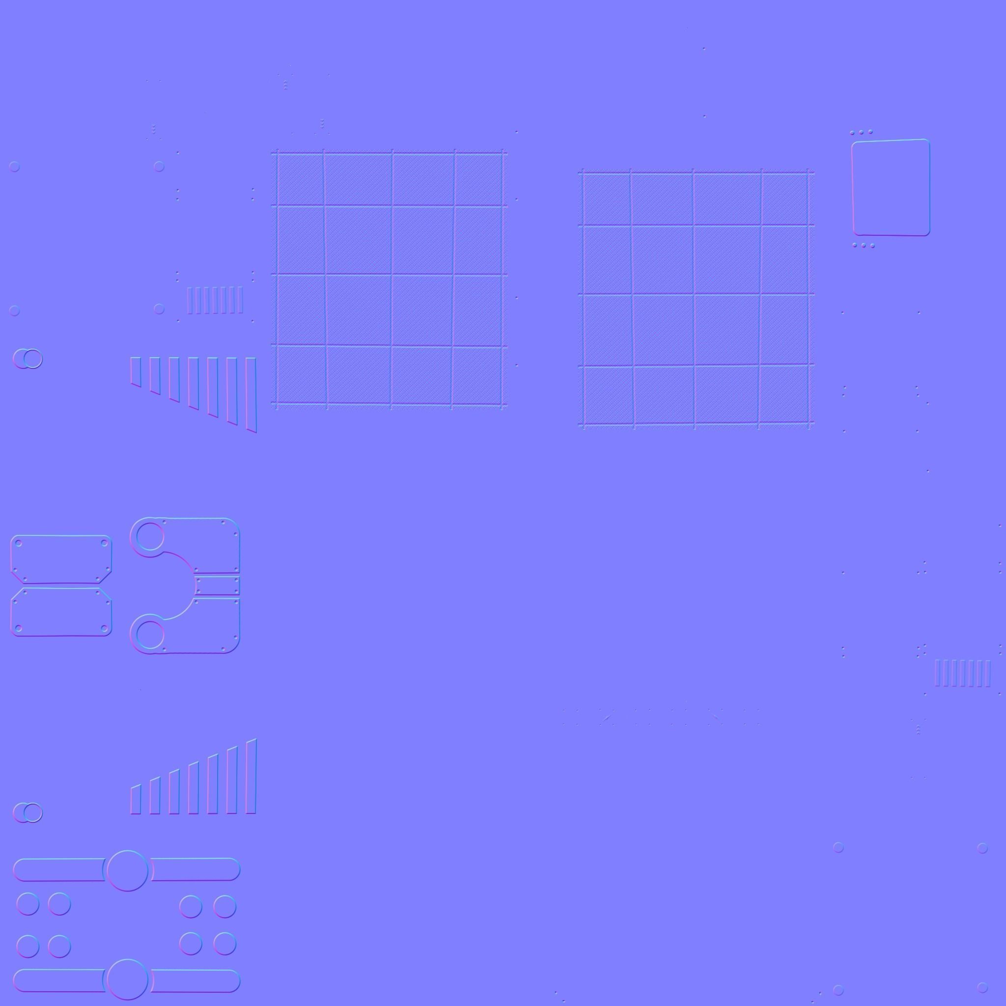 Satellite E07 Dirt Blue - SciFi Space Design Low-poly 3D model_22