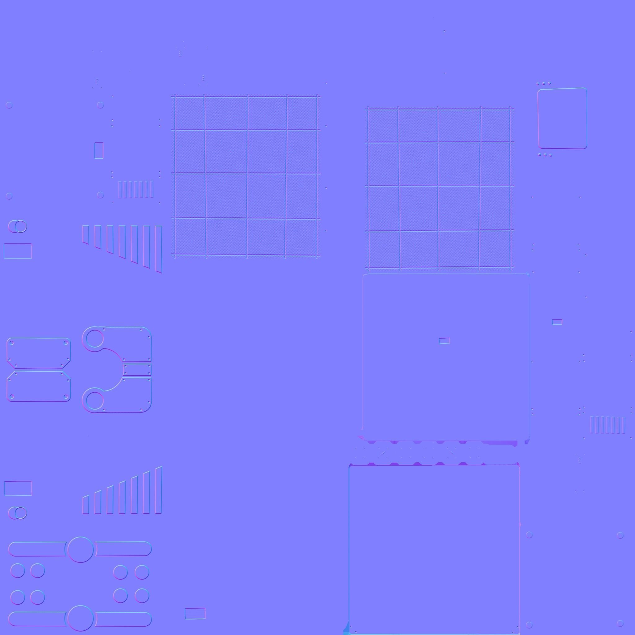 Satellite E09 USA - SciFi Space Design Low-poly 3D model_22