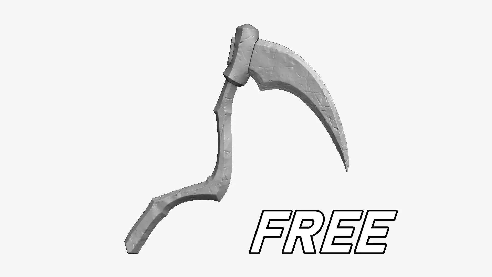 Weapon Scythe Level 1 Free 3D model_0
