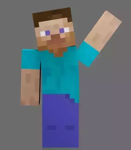 Customizable Minecraft Skin I Animated-Rigged I Blender Free 3D model