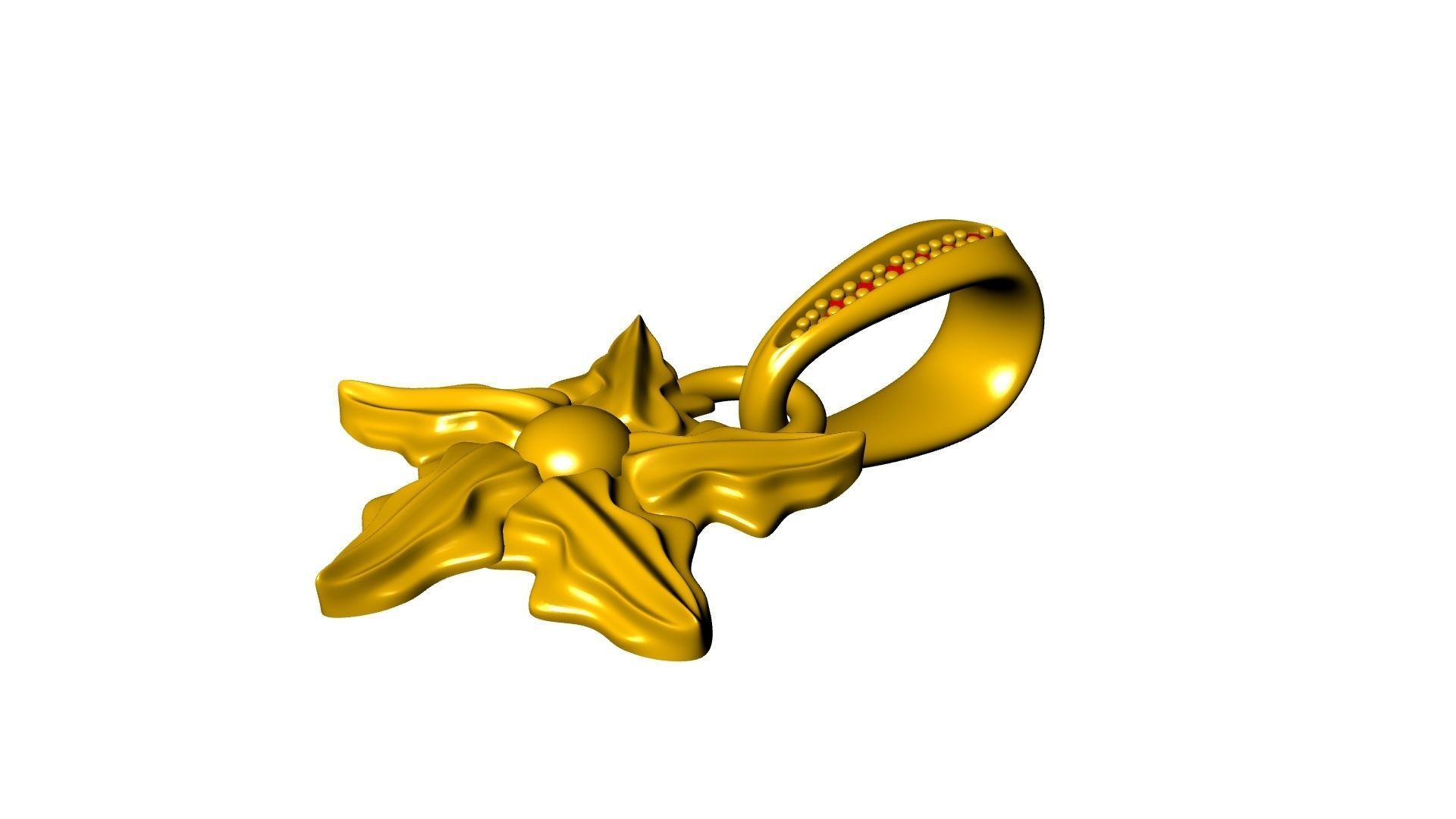 LEAF PENDANT with diamond bail STL VERIFIED 3D print model_11