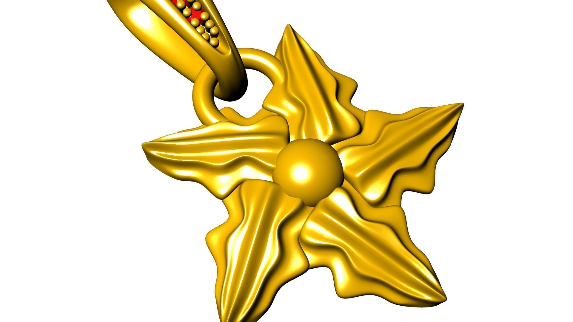 LEAF PENDANT with diamond bail STL VERIFIED 3D print model_12