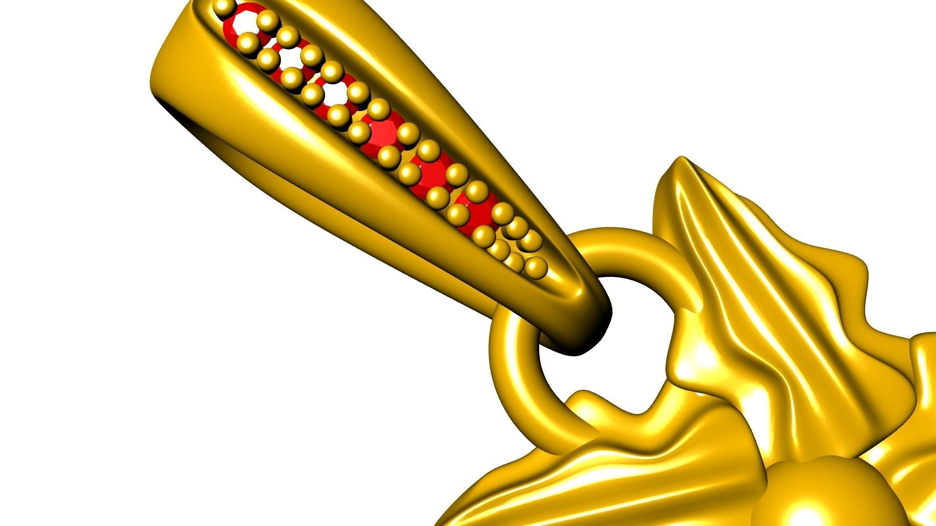 LEAF PENDANT with diamond bail STL VERIFIED 3D print model_13