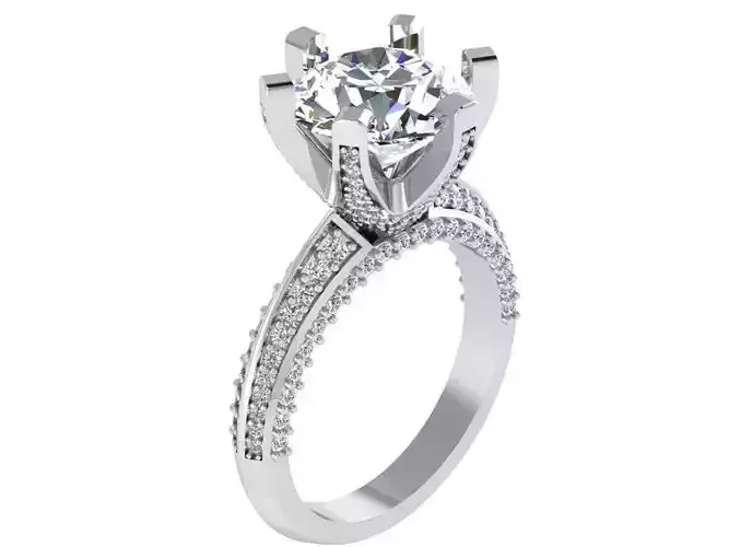 Peg Head Diamond Ring 1686