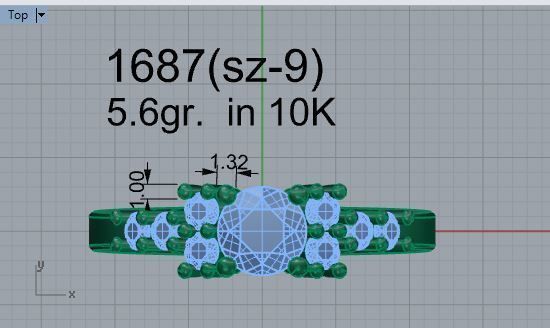 Oval Cut Basket Setting Ring 1687 3D print model_4