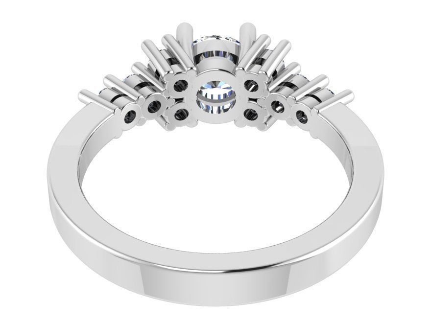 Oval Cut Basket Setting Ring 1687 3D print model_3