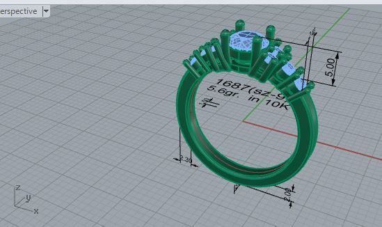 Oval Cut Basket Setting Ring 1687 3D print model_7