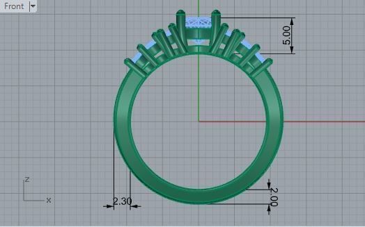 Oval Cut Basket Setting Ring 1687 3D print model_5