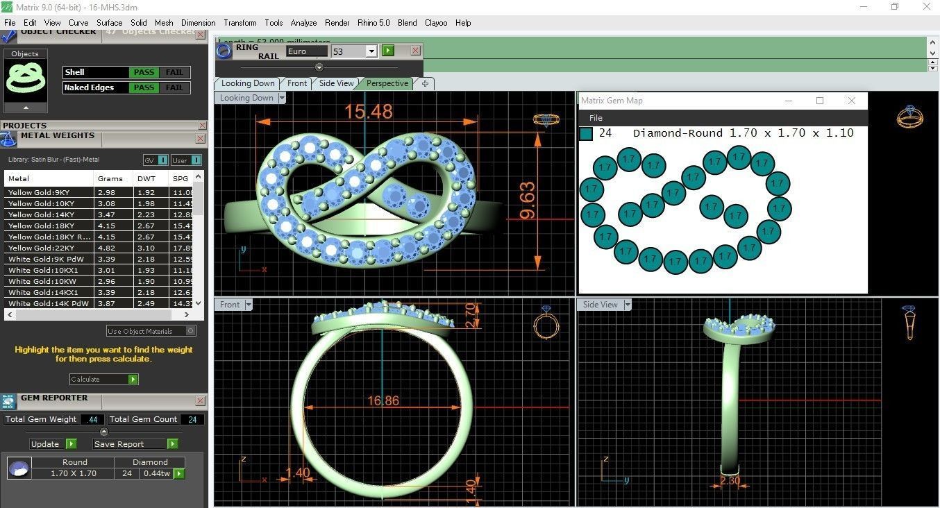 Knot set jewelry 3D print model_7