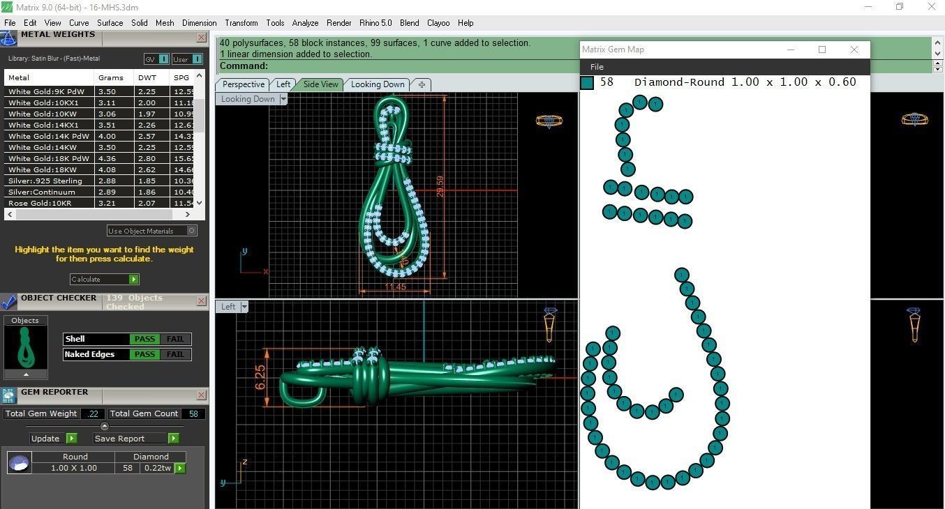Knot set jewelry 3D print model_5