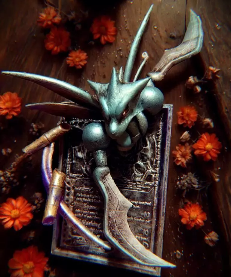 Brand new 3D 4D Sycther custom card Pokemon 3D Printing File 3D print model_0