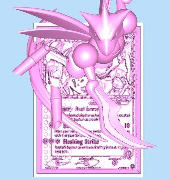Brand new 3D 4D Sycther custom card Pokemon 3D Printing File 3D print model_6