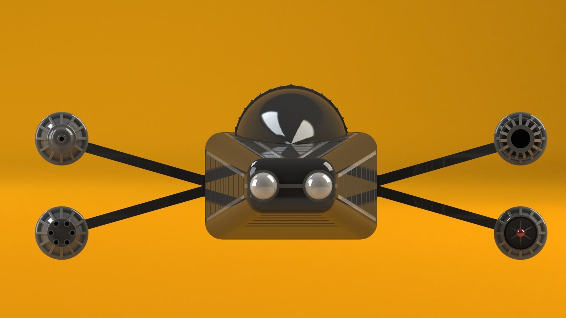 Spaceship v1 3D print model_10