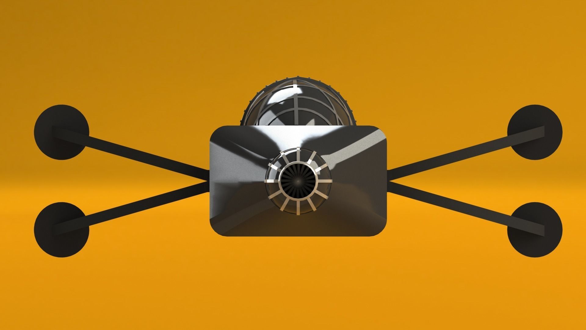 Spaceship v1 3D print model_7