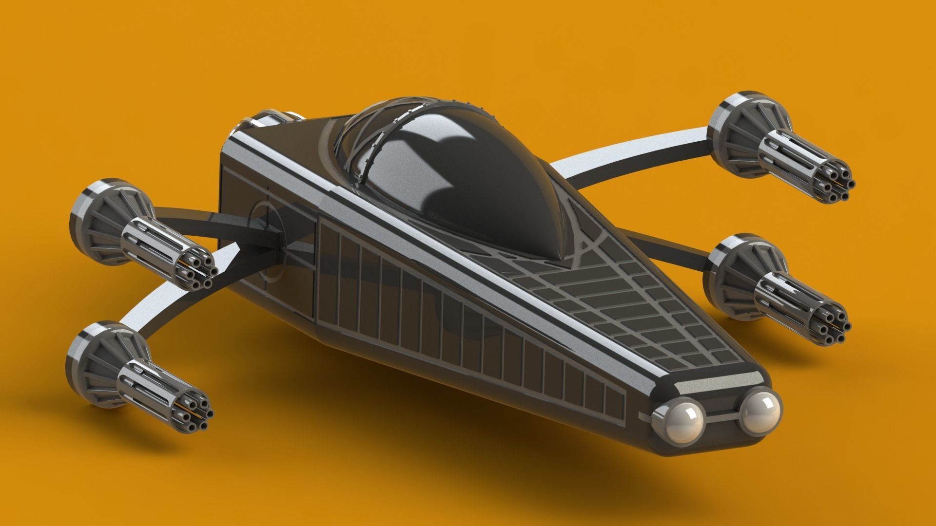 Spaceship v1 3D print model_28