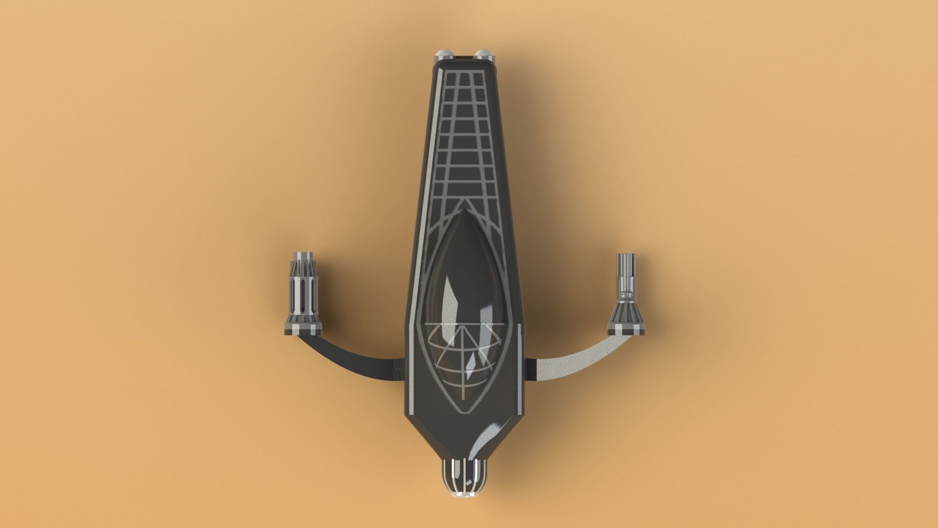 Spaceship v1 3D print model_6