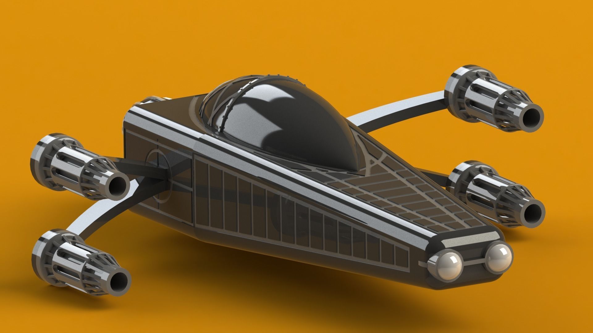 Spaceship v1 3D print model_26