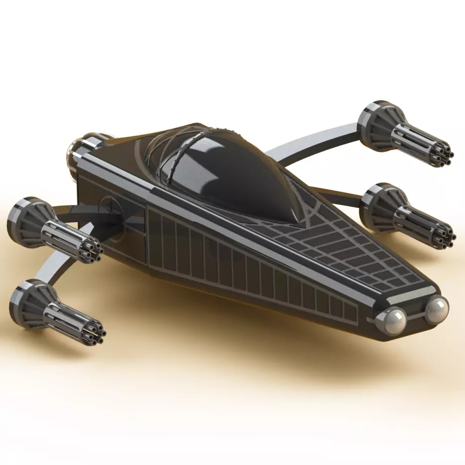 Spaceship v1 3D print model_0