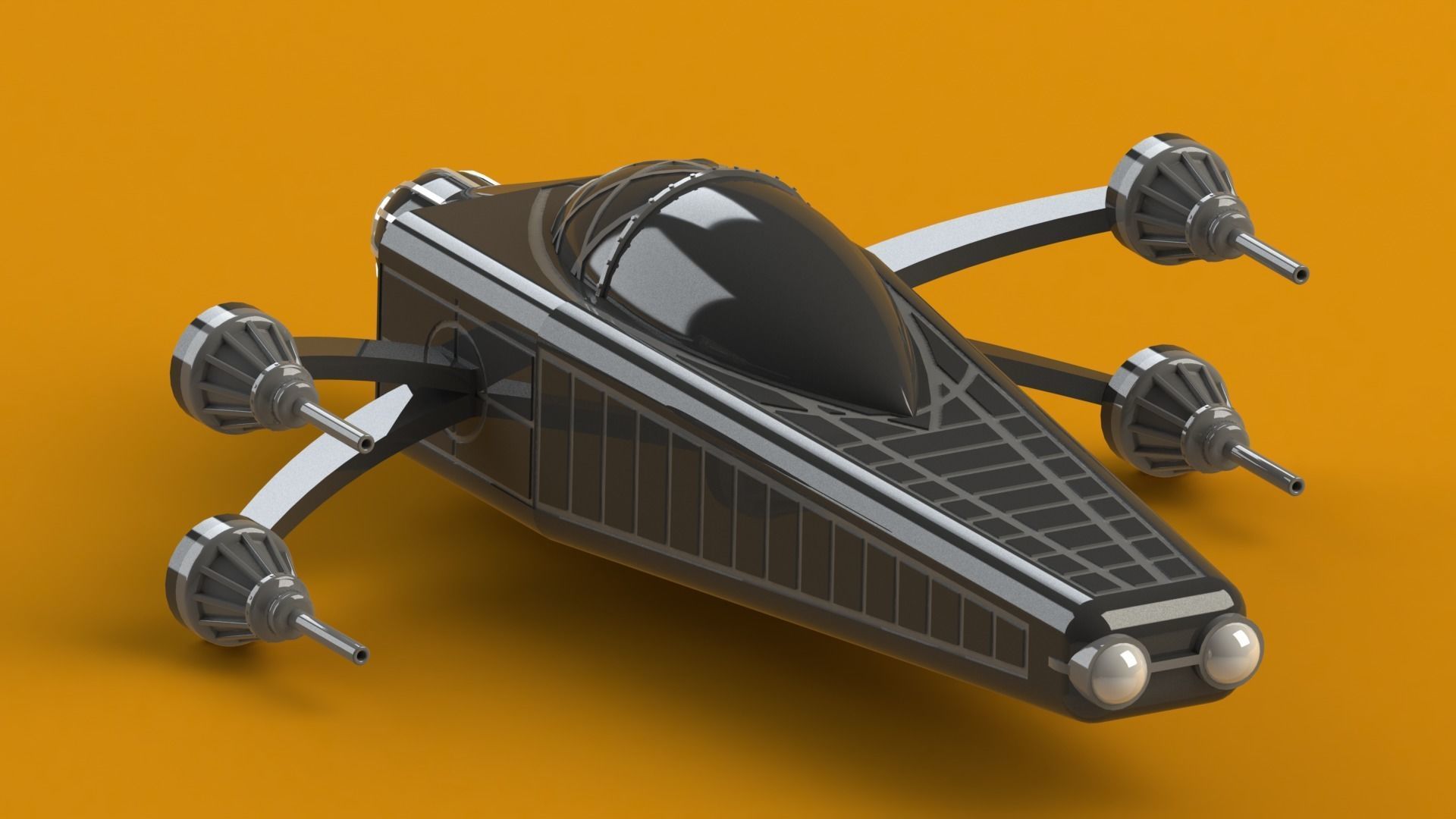 Spaceship v1 3D print model_20