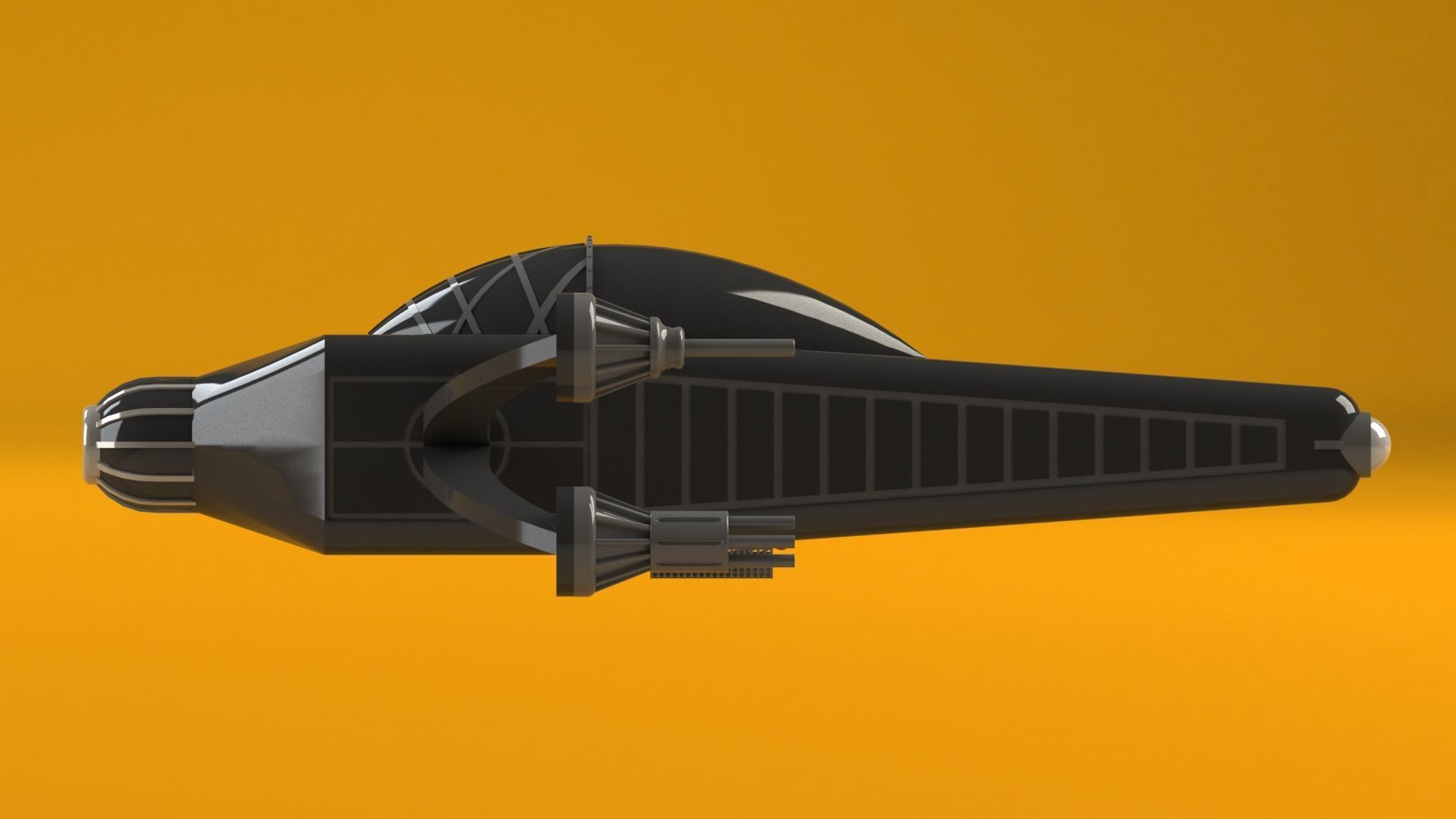 Spaceship v1 3D print model_8