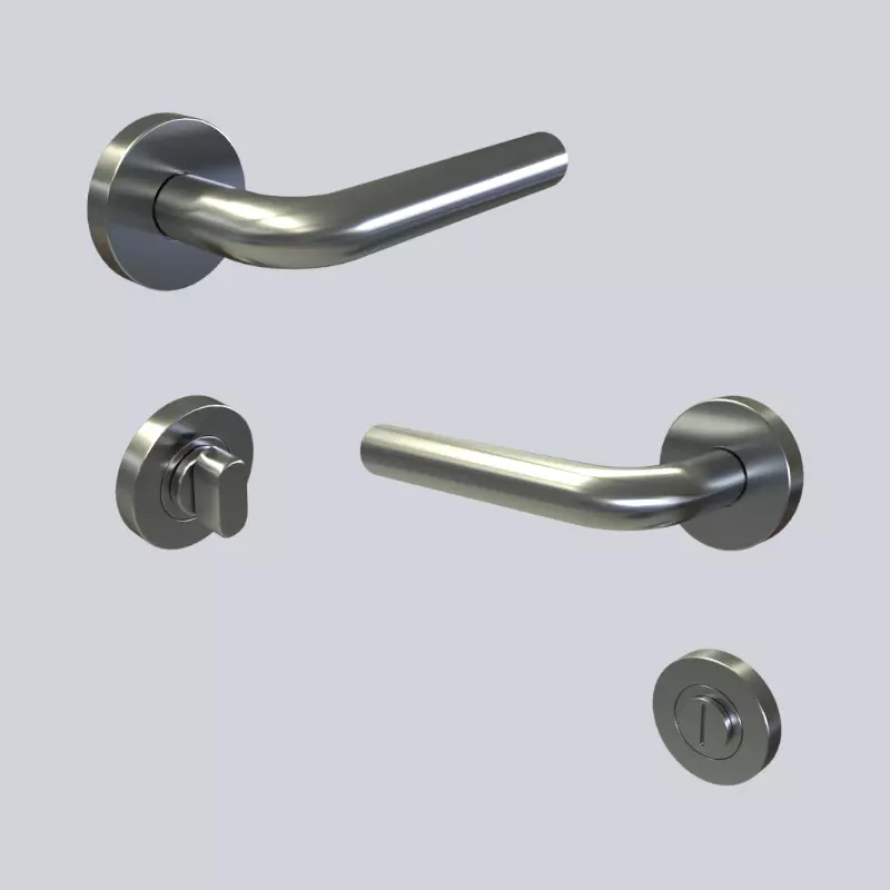 Door Handle for ArchViz Projects - Style Inspire Inox 3D model_0
