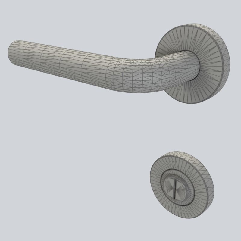 Door Handle for ArchViz Projects - Style Inspire Inox 3D model_8