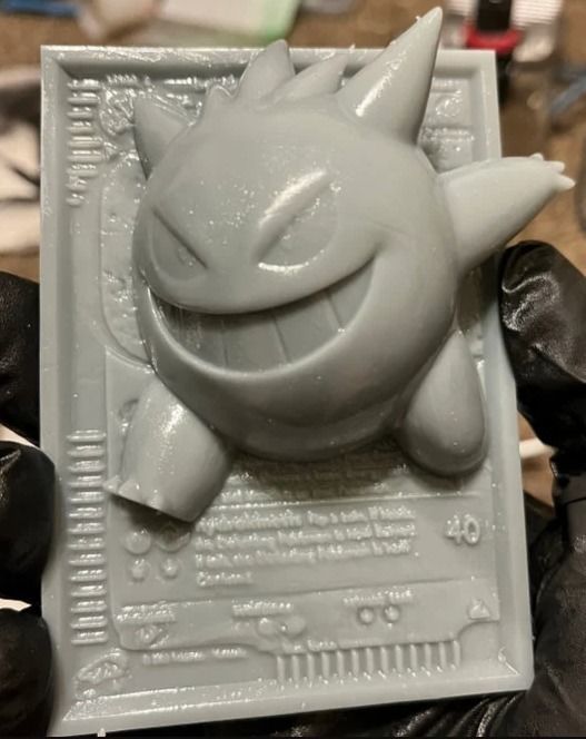 Gengar 3D 4D Card - Custom 3D Printing File Pokemon New Card 3D print model_3