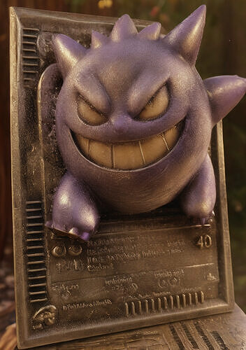 Gengar 3D 4D Card - Custom 3D Printing File Pokemon New Card 3D print model