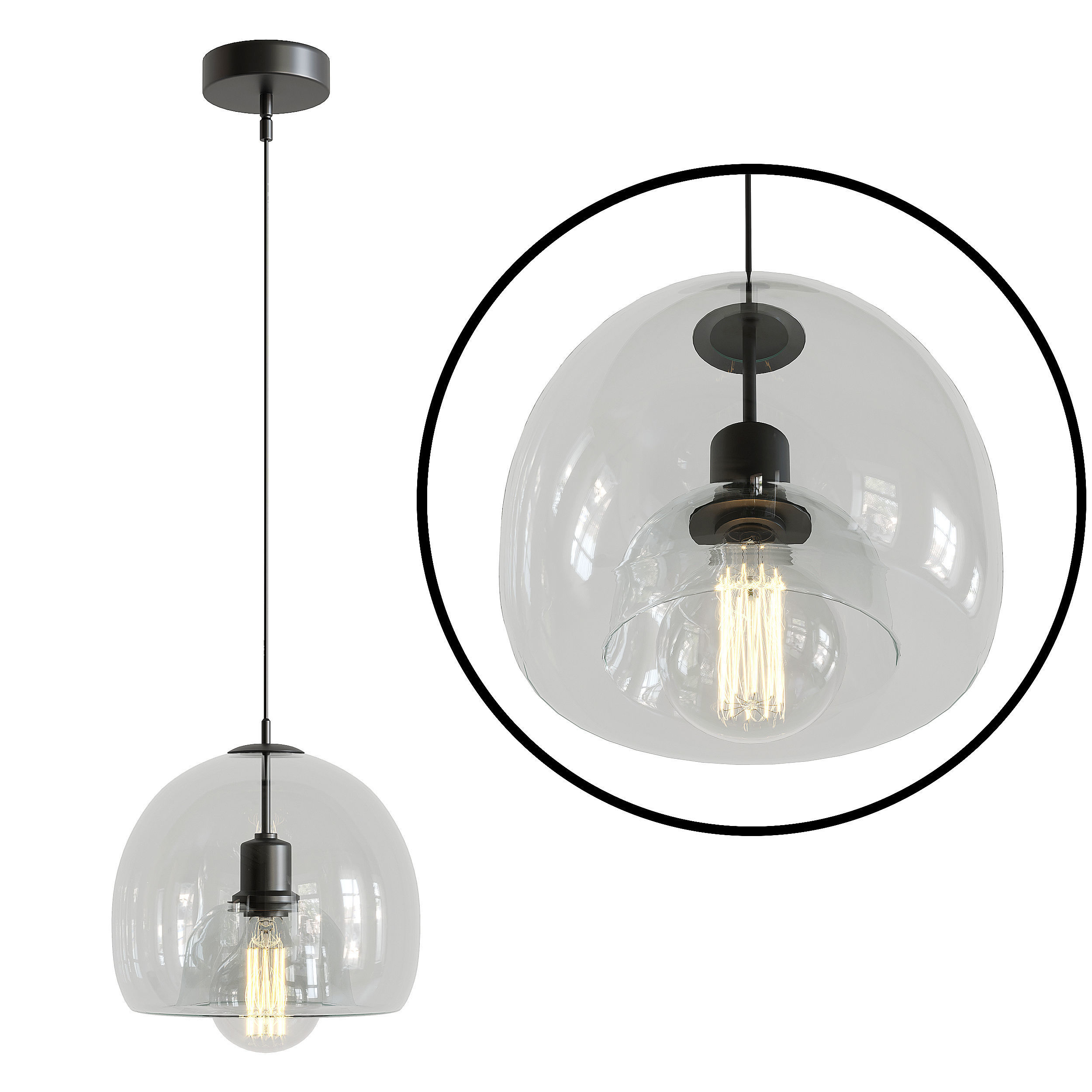 Pendant light 3D model_1
