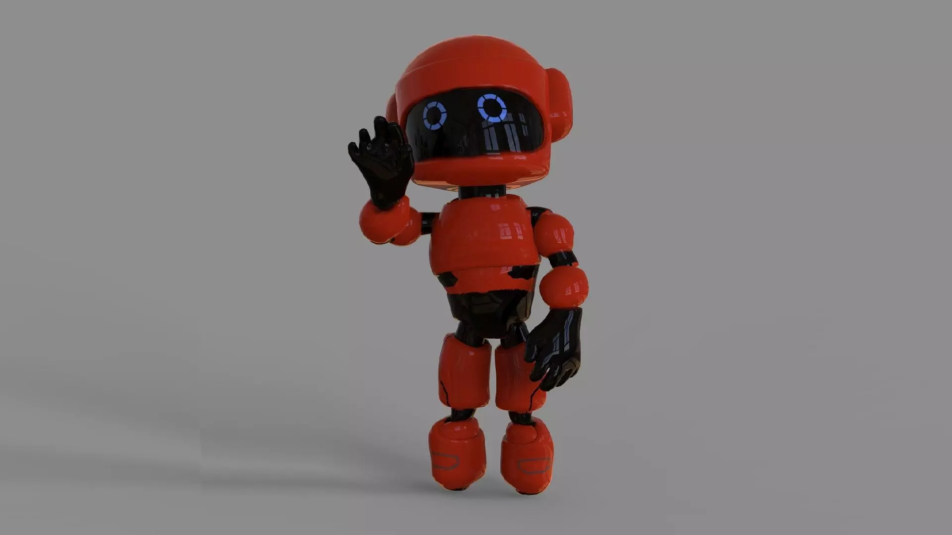 Robot KT-22 Low-poly 3D model_0