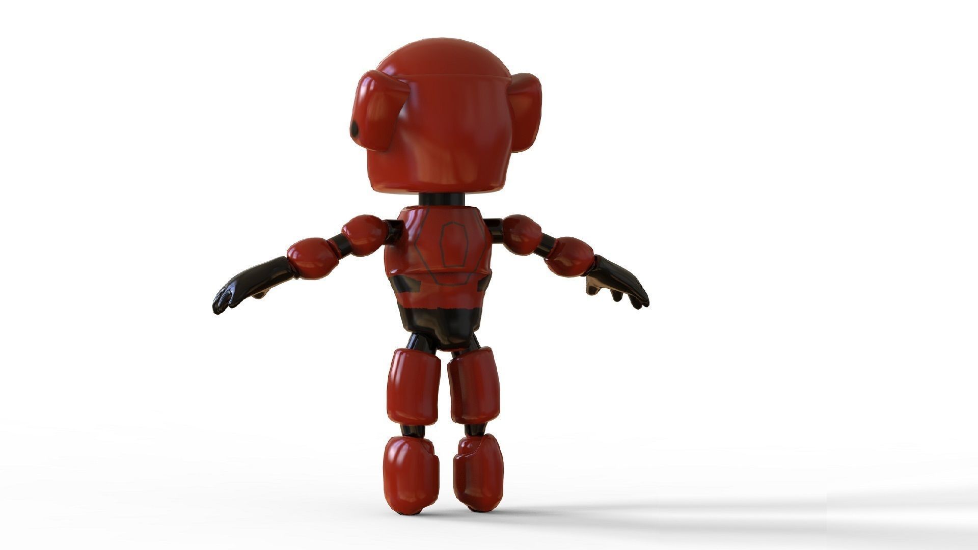 Robot KT-22 Low-poly 3D model_3