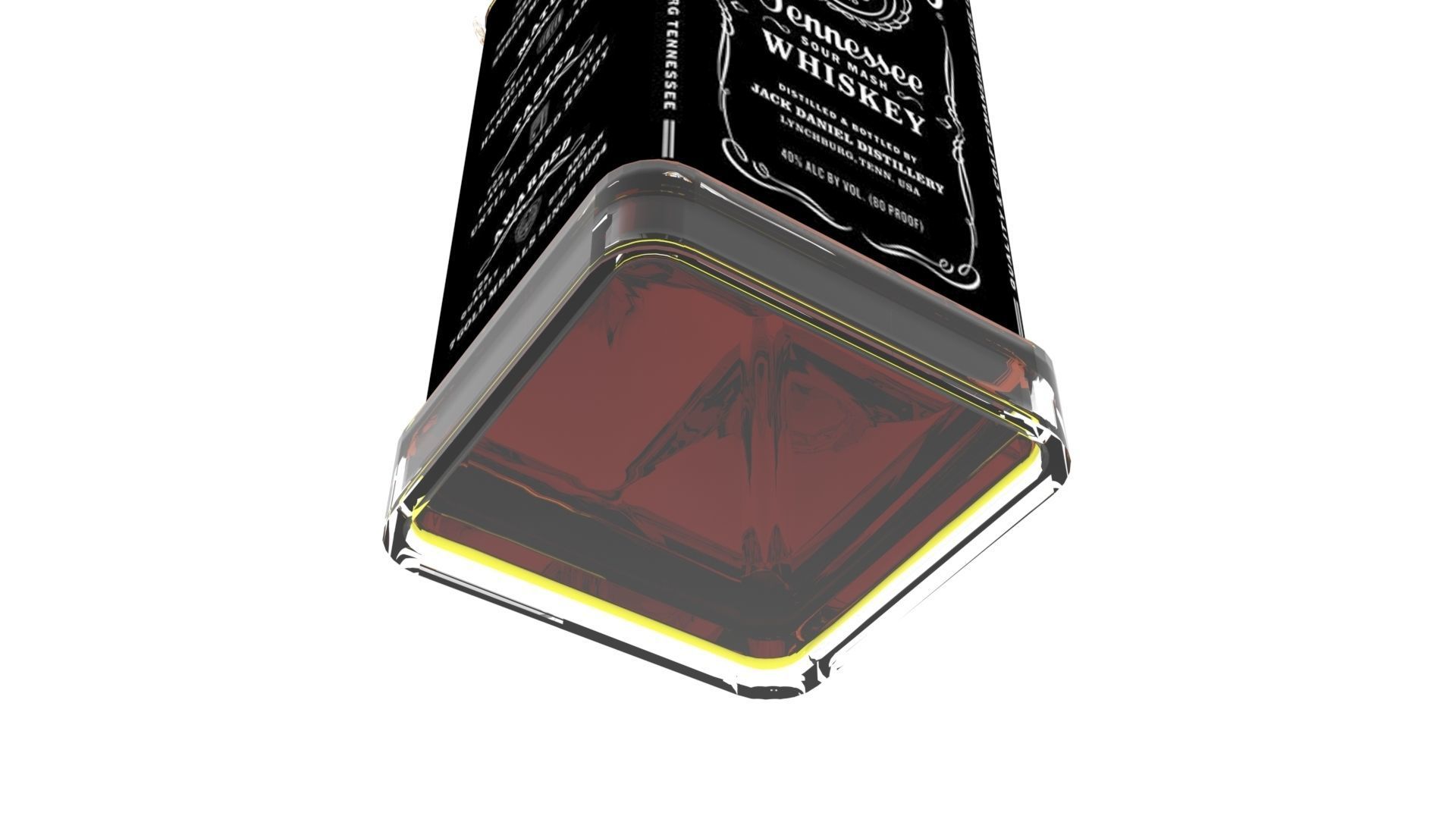 Jack Daniels Whiskey Bottle 3D model_5