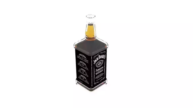 Jack Daniels Whiskey Bottle 3D model